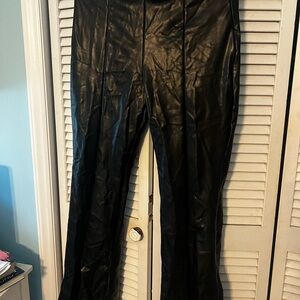 Black Faux Leather Pants